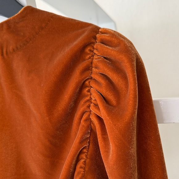Free People Velvet Bolero Jacket Rust XS - Picture 5 of 6